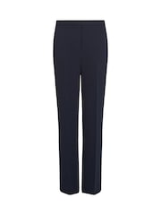 Tommy Hilfiger Blue Relaxed Straight Crepe Trousers - Image 5 of 6