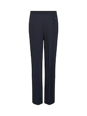 Tommy Hilfiger Blue Relaxed Straight Crepe Trousers - Image 6 of 6