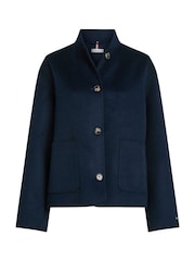 Tommy Hilfiger Blue Wool Bomber Jacket - Image 5 of 6