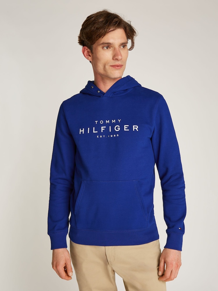 Tommy Hilfiger Blue Regular Fit Hoodie - Image 1 of 6