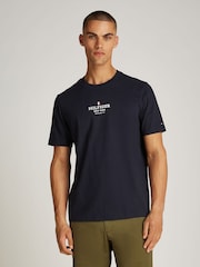 Tommy Hilfiger Blue Regular Fit 100% Cotton T-Shirt - Image 1 of 6