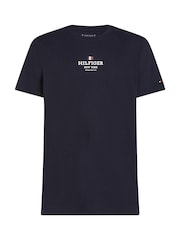 Tommy Hilfiger Blue Regular Fit 100% Cotton T-Shirt - Image 5 of 6