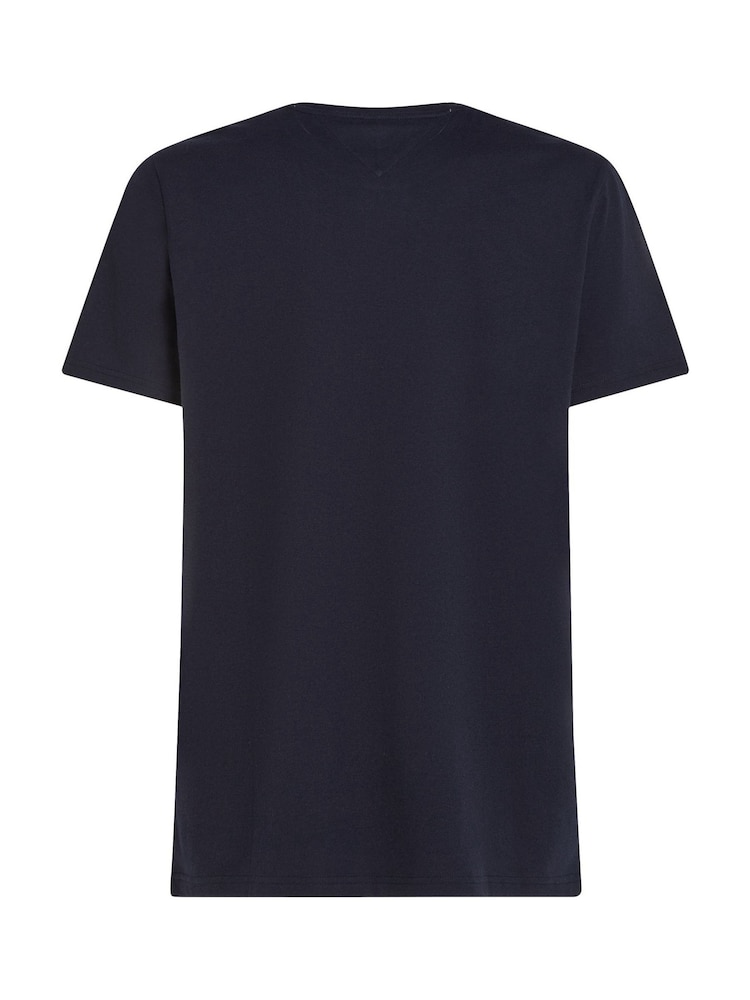 Tommy Hilfiger Blue Regular Fit 100% Cotton T-Shirt - Image 6 of 6