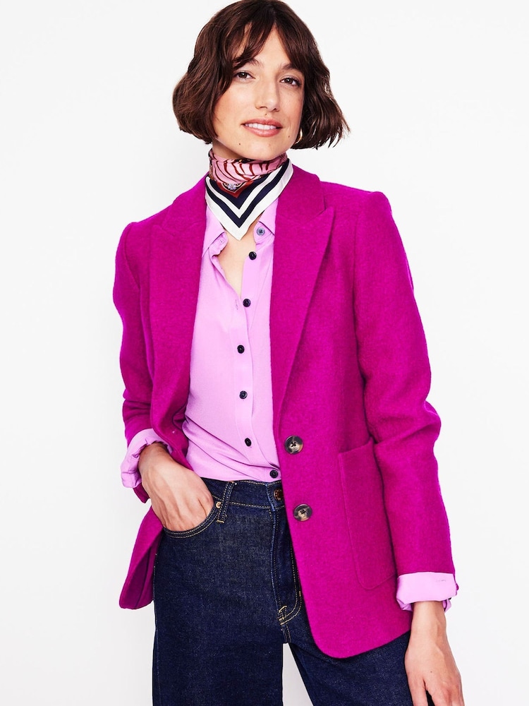 Boden Purple Marylebone Textured Blazer - Image 1 of 6 Boden Purple Marylebone Textured Blazer - Image 1 of 6
