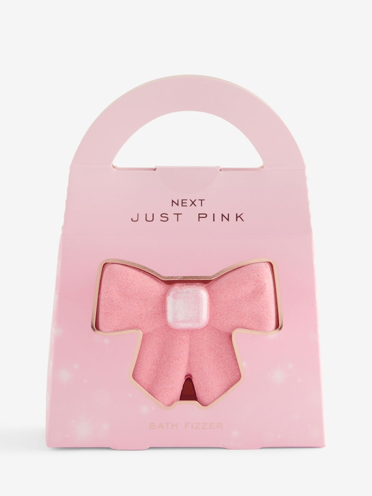 Just Pink Handbag Bow Bath Fizzer 180g - Image 1 of 2 Just Pink Handbag Bow Bath Fizzer 180g - Image 1 of 2