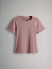 The Set Slate Grey/Dark Pink/Pink/Cream/Grey Marl 5 Pack Short Sleeve Fitted Crew Neck T-Shirts - Image 3 of 8