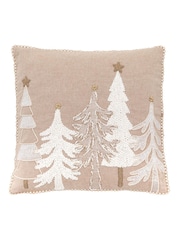 Gallery Home Natural Pearly Tree Scene 100% Cotton Cushion 450x450mm - Image 4 of 4
