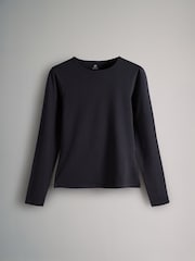 The Set Navy/Washed Blue/Red/White/Stripes 5 Pack Fitted Long Sleeve Crew Neck T-Shirts - Image 2 of 8