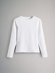 The Set Navy/Washed Blue/Red/White/Stripes 5 Pack Fitted Long Sleeve Crew Neck T-Shirts - Image 3 of 8