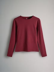 The Set Navy/Washed Blue/Red/White/Stripes 5 Pack Fitted Long Sleeve Crew Neck T-Shirts - Image 5 of 8