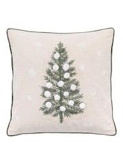 Gallery Home Green Forest Xmas Tree 100% Cotton Cushion 450x450mm - Image 3 of 4