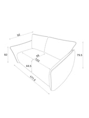 Soft Velvet Caramel Brown Ashby 2 Seater Small Sofa - Image 3 of 9