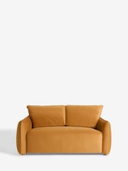 Soft Velvet Caramel Brown Ashby 2 Seater Small Sofa - Image 6 of 9