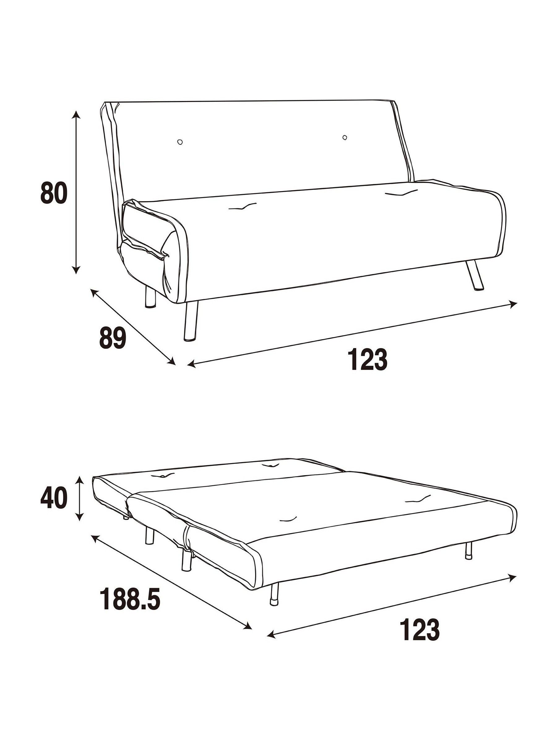 HARU　　　2/2 Buy MADE.COM Natural Corduroy Haru 2 Seater Sofa Bed from