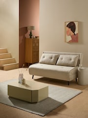 MADE.COM Mink Brown Natural Large Haru 2 Seater Sofa Bed - Image 1 of 7