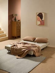 MADE.COM Mink Brown Natural Large Haru 2 Seater Sofa Bed - Image 2 of 7