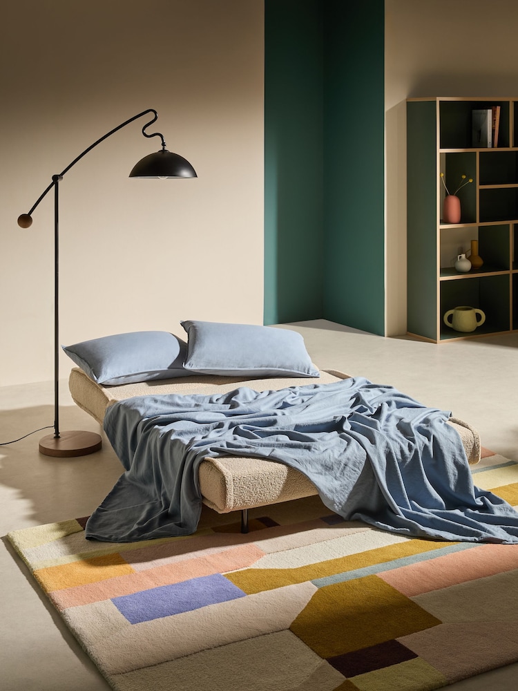 MADE.COM Mink Brown Natural Haru 2 Seater Sofa Bed - Image 2 of 7