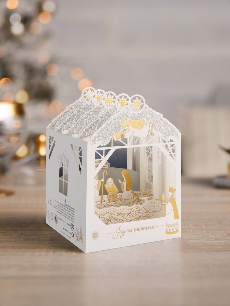 Hallmark Music and Light Up 3D Pop Up Nativity Christmas Card - Image 1 of 4
