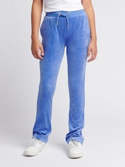 Sky Blue - Juicy Couture Girls Diamanté Bootcut Joggers - Изображение 1 из 7