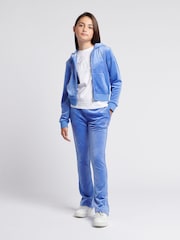 Sky Blue - Juicy Couture Girls Diamanté Bootcut Joggers - Изображение 4 из 7