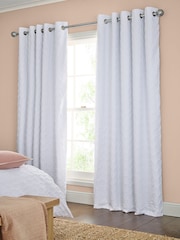 Textured Embossed Square Blackout/Thermal Eyelet Curtains - Изображение 3 из 7