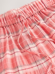 Pink Wide Leg Pull On Check Trousers - Image 8 of 8