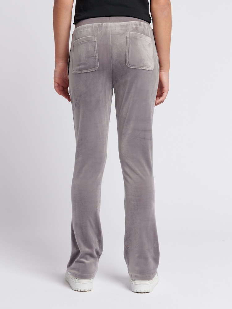 Juicy Couture Grey Girls Diamanté Bootcut Joggers - Image 3 of 7