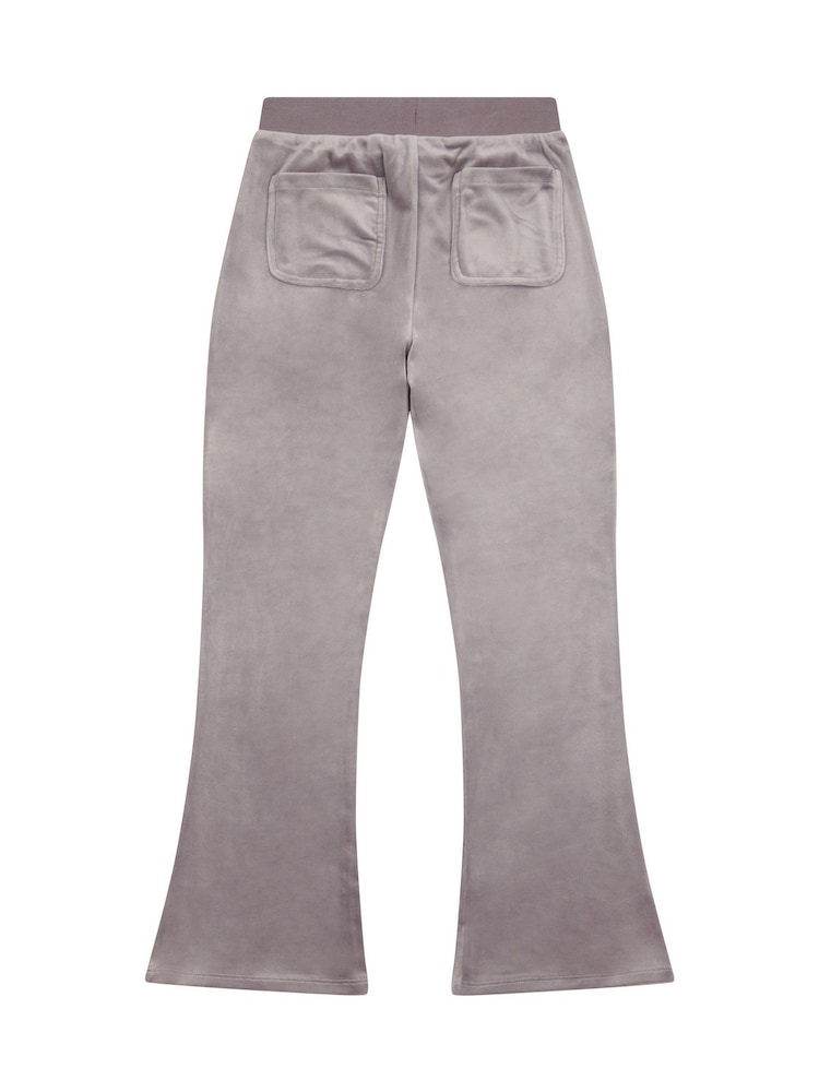 Juicy Couture Grey Girls Diamanté Bootcut Joggers - Image 5 of 7