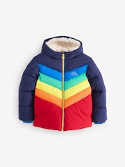 Little Bird by Jools Oliver Multi Bright Chevron Shower Resistant Padded Coat - Image 1 of 7