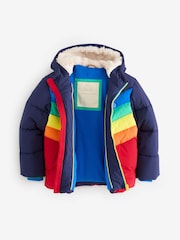 Little Bird by Jools Oliver Multi Bright Chevron Shower Resistant Padded Coat - Image 3 of 7