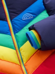 Little Bird by Jools Oliver Multi Bright Chevron Shower Resistant Padded Coat - Image 4 of 7
