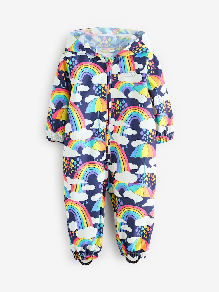 Little Bird by Jools Oliver Multi Rainbow Waterproof Puddlesuit - Image 1 of 3