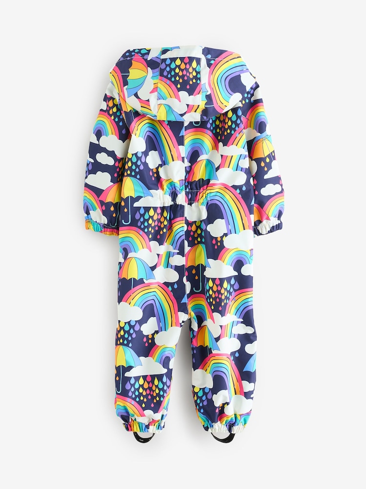 Little Bird by Jools Oliver Multi Rainbow Waterproof Puddlesuit - Image 2 of 3