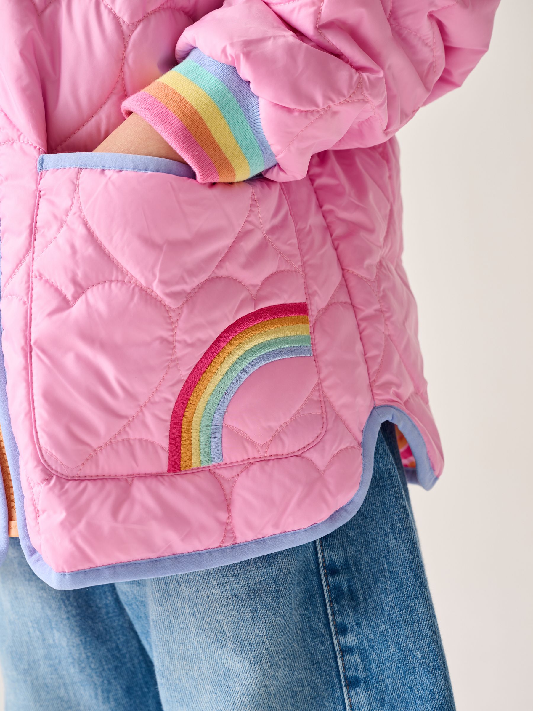 Buy Little Bird by Jools Oliver Pink Heart Quilted Jacket from