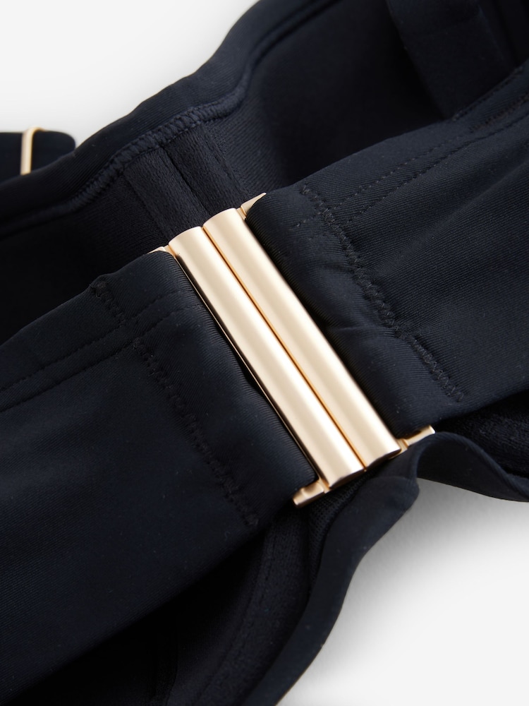 Black F-K Twist Bandeau Wired Bikini Top - Image 11 of 11