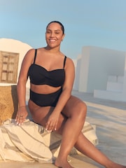 Black F-K Twist Bandeau Wired Bikini Top - Image 3 of 11