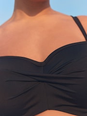 Black F-K Twist Bandeau Wired Bikini Top - Image 7 of 11