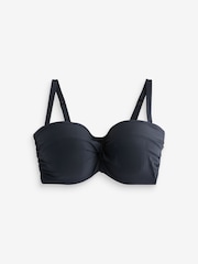 Black F-K Twist Bandeau Wired Bikini Top - Image 9 of 11