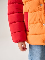 Little Bird by Jools Oliver Multi Bright Colourblock Shower Resistant Padded Coat - Image 13 of 14