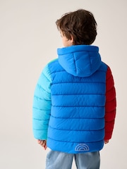Little Bird by Jools Oliver Multi Bright Colourblock Shower Resistant Padded Coat - Image 6 of 14