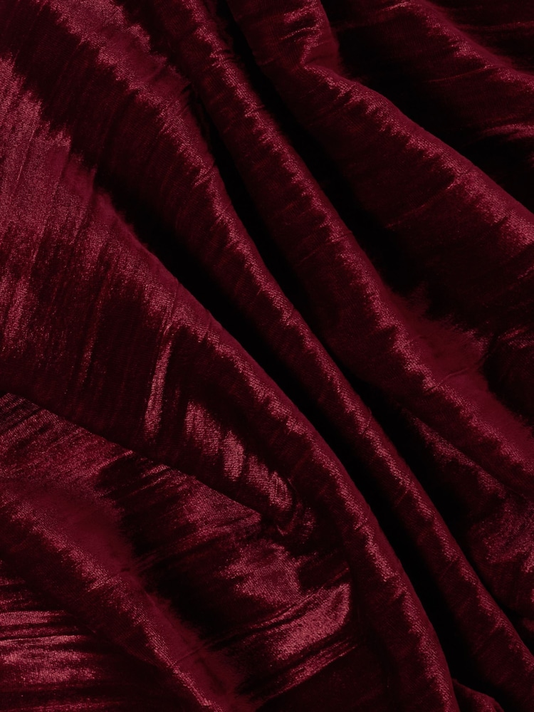 Roșu - Jigsaw Velvet Plisse Scarf - Imaginea 4 din 4