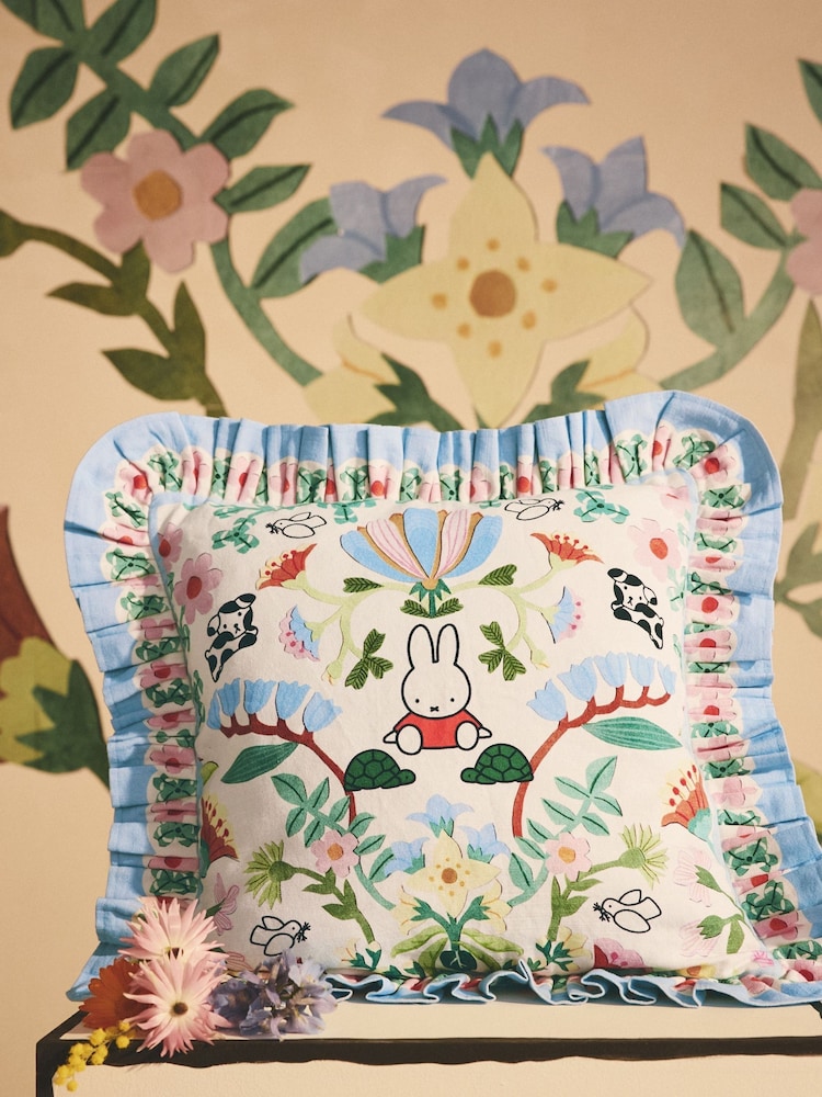 Cath Kidston Blue Miffy Ruffle Edge Cushion - Image 2 of 9