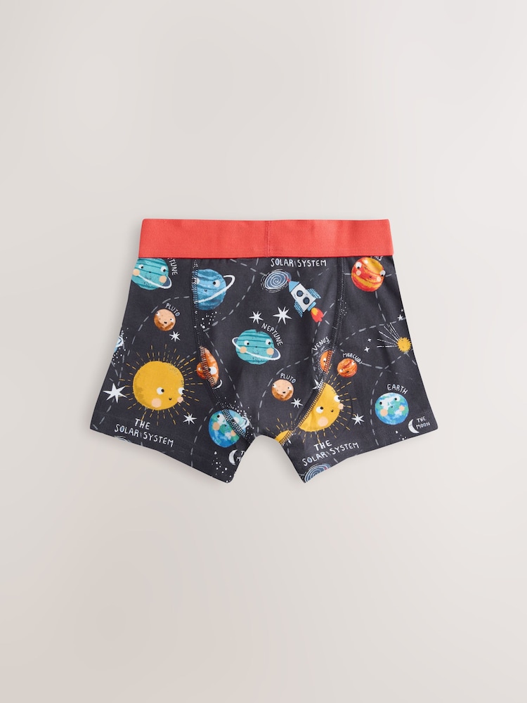 Blue Space Print Boxers Trunks 5 Pack (1.5-16yrs) - Image 2 of 9