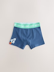 Blue Space Print Boxers Trunks 5 Pack (1.5-16yrs) - Image 4 of 9