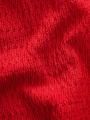 Red Textured Henley Detail Tank - Image 3 of 3