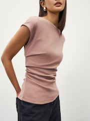Piedra - Camiseta drapeada de punto - Imagen 4 de 8