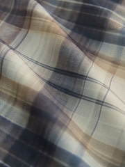 Brown Check High Neck Long Sleeve Mesh Top - Image 6 of 6