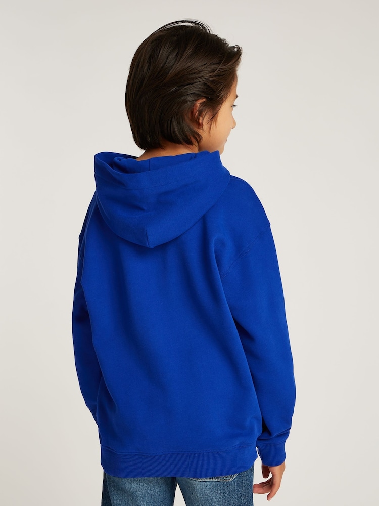 Tommy Hilfiger Blue Archive Fit Flag 100% Cotton Hoodie - Image 2 of 5