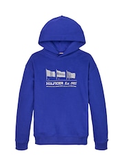 Tommy Hilfiger Blue Archive Fit Flag 100% Cotton Hoodie - Image 4 of 5