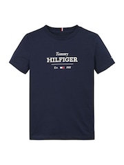 Tommy Hilfiger Blue Regular Fit 1985 100% Cotton T-Shirt - Image 4 of 5